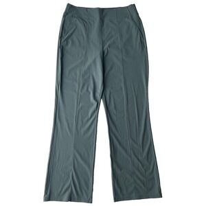 Athleta Cosmic Kick Flare Pants Womens 12T Dusty Slate Blue Green Teal Pull On